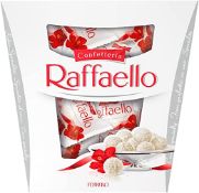 RRP £3600 LOT to contain Ferrero Raffaello Coconut Almond Pralines, Large Chocolate Hamper Gift Box,