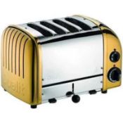 RRP £160 Boxed Dualit Silver/Gold 4 Slice Toaster