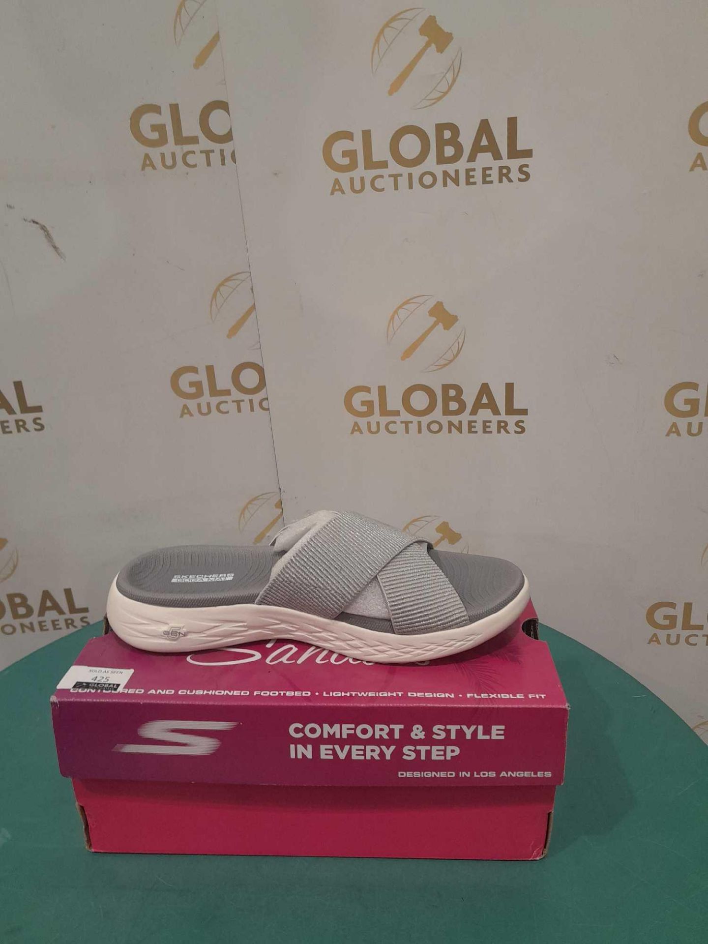 RRP £70 Boxed Skechers On The Go 600 Stretch Fit Cross Band Slide Sandal Uk Size 4 - Image 2 of 2