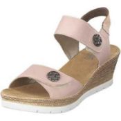 RRP £60 Boxed Pair Of Size 7.5 Rieker Wedge Sandals