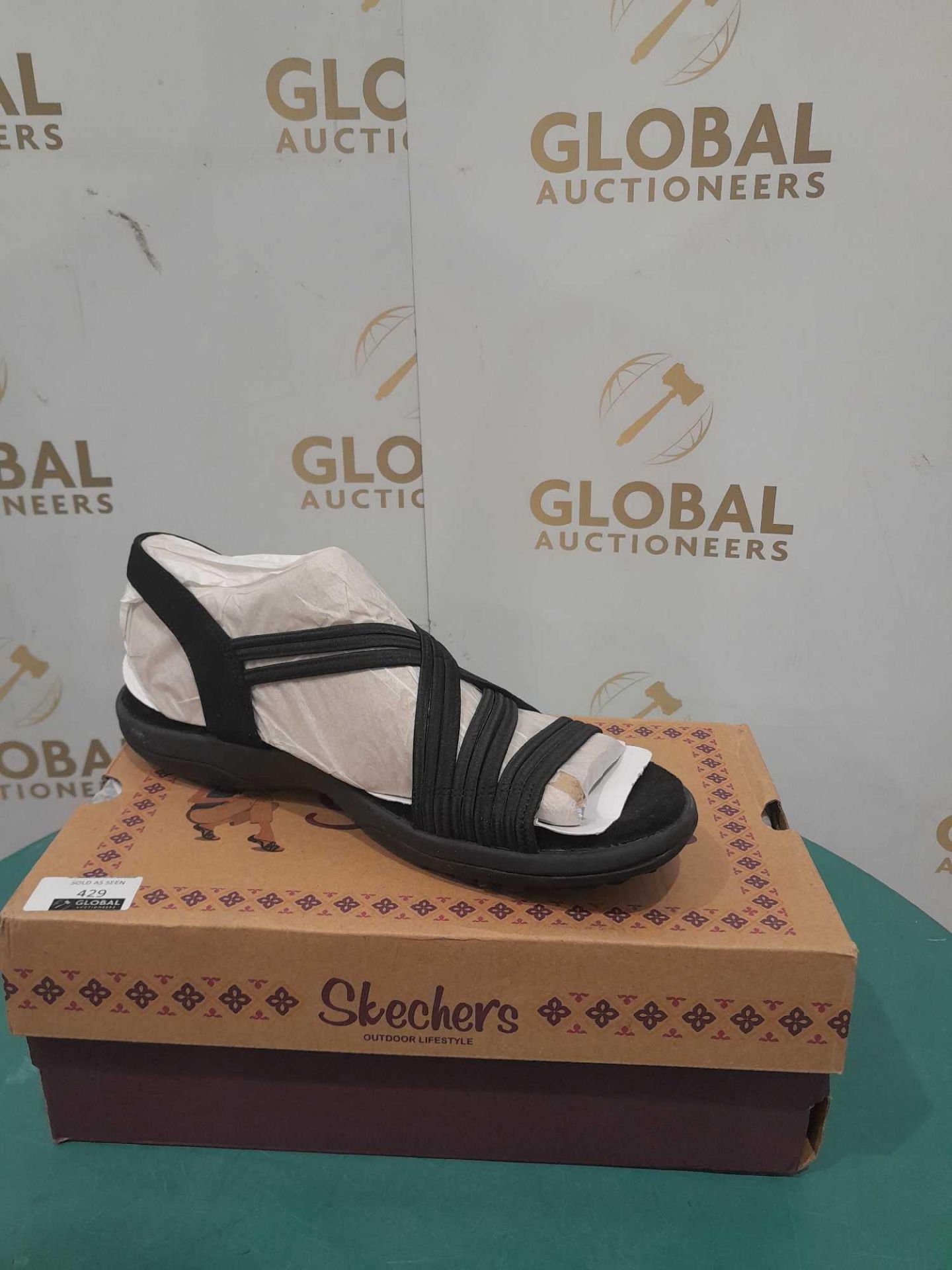 RRP £60 Boxed Skechers Reggae Slim Simply Stretch Sandal Uk Size 7 - Image 2 of 2