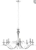RRP £350 Boxed Barry 8 Light Candle Style Chandelier
