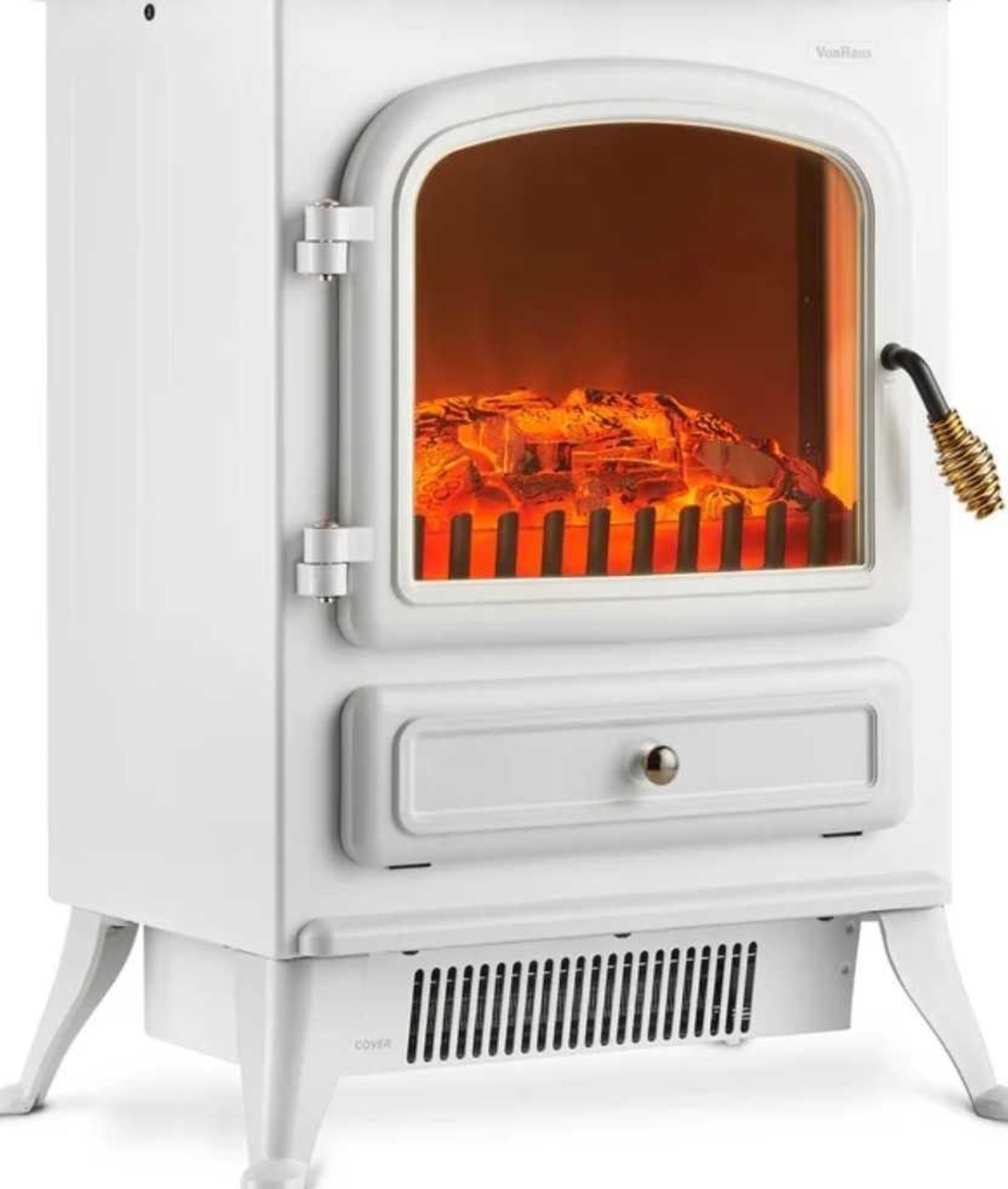 RRP £100 Boxed White 41Cm Electric Stove