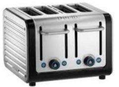 RRP £125 Dualit Black And Silver 4 Slice Toaster