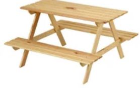 RRP £180 Boxed Trevorton Kids 3 Piece Solid Wood Bench