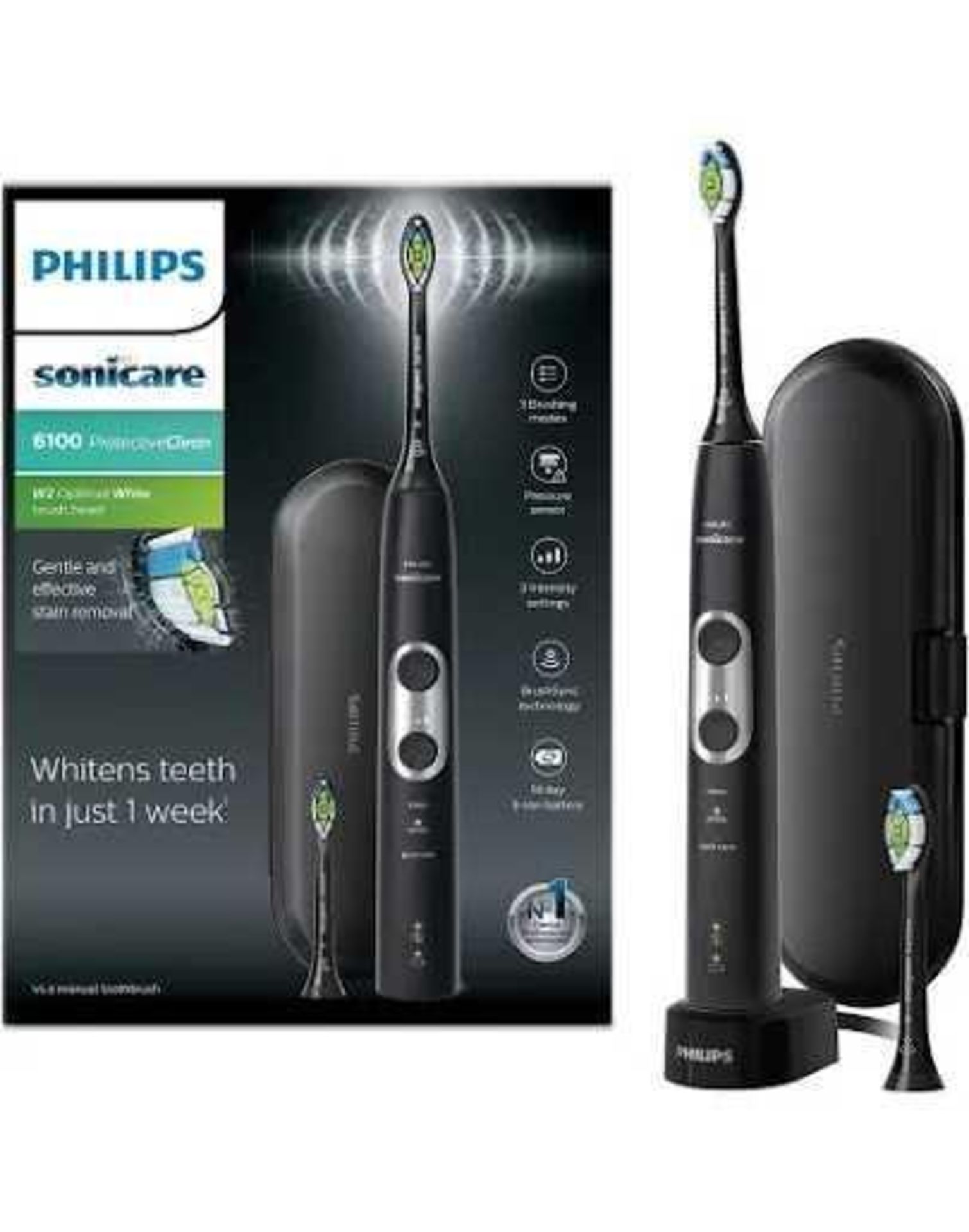 RRP £125 Boxed Philips Sonicare 6100 Protective Clean Electric Toothbrush