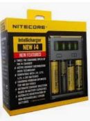 RRP £200 Lot To Contain X4 Boxed Nitecore Intellicharger Newi4 Battery Charger