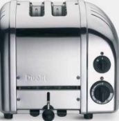 RRP £155 Dualit Silver 2 Slice Toaster