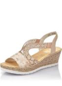 RRP £70 Boxed Pair Of Size 6.5 Rieker Multi Wedge Sandals