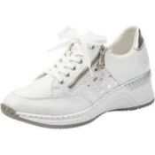 RRP £60 Boxed Pair Of Size 41 Rieker White Trainers