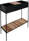 RRP £150 Boxed Indoor Kensington Metal Planter Stand In Black