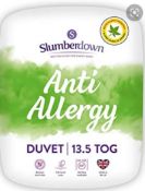 RRP £80 Lot To Contain X2 Bagged Slumberdown Anti Allergy Double Duvet 13.5 Tog