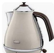 RRP £80 Delonghi Cream/Brown 1.7L Jug Kettle