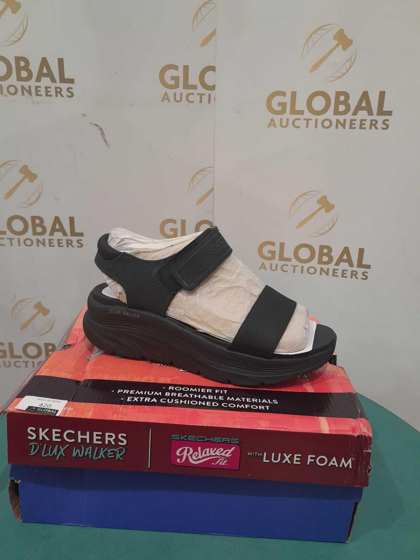 RRP £70 Boxed Skechers D'Lux Walker New Block Sandals Uk Size 6 - Image 2 of 2