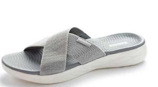 RRP £70 Boxed Skechers On The Go 600 Stretch Fit Cross Band Slide Sandal Uk Size 5
