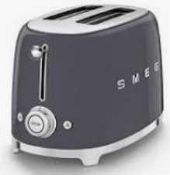 RRP £150 Smeg Grey 2 Slice Toaster