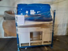 RRP £600 Pallet To Contain Assorted Items Such As Bed Side Cabinet, Cot Mattresses, And Much More.