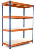 RRP £80 Boxed Sourced From Birmingham Commonwealth Games 2022 5 Tier Black Plastic Shelving Unit