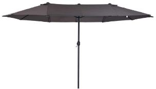 RRP £115 Boxed Ezra 4.6M Traditional Fabric Parasol