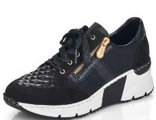 RRP £70 Boxed Rieker Wedge Trainers Uk Size 3.5