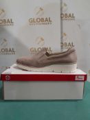 RRP £70 Boxed Rieker Slip On Wedge Rose Gold Uk Size 6