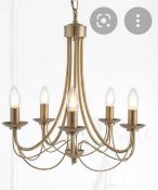 RRP £100 Boxed Halle 5 Light Candle-Style Chandelier