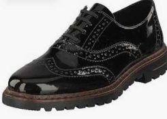 RRP £70 Boxed Rieker Lace Brogue Shoes Uk Size 6