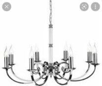 RRP £180 Boxed 8 Light Candle Style Chandelier