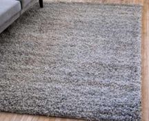 RRP £120 Unique Loom Solo Solid Shag Rug 5Ãî8Ft