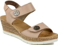 RRP £70 Boxed Rieker Wedge Sandals Uk Size 5