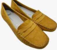 RRP £70 Boxed Rieker Yellow Suede Loathers Uk Size 6