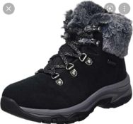 RRP £100 Boxed Skechers Lace Up Boots With Fur Uk Size 3.5