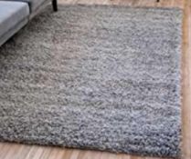 RRP £100 Unique Loom Solo Solid Shag Rug 3.3Ãî5.3Ft