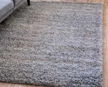 RRP £120 Unique Loom Solo Solid Shag Rug 5FtÃî8Ft