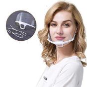 RRP £460 LOT to contain "InnooCare 12 PCS Face Mouth Protection, Universal Face Visor, Transparent P