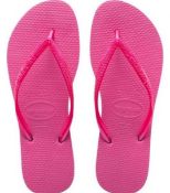 RRP £150 Lot To Contain X5 Havaianas Brasil Logo Pink Porcelain Flip Flops