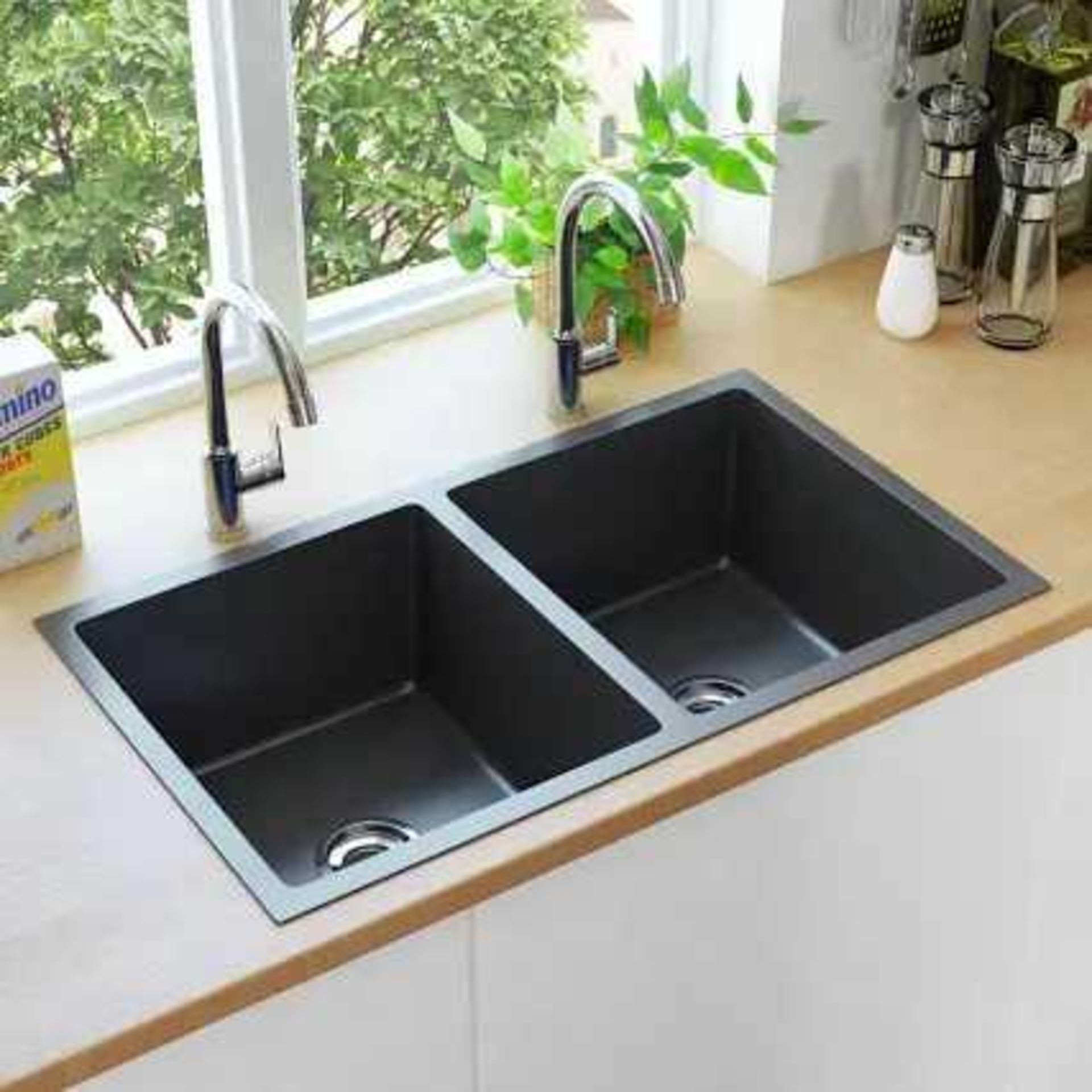 RRP £180 Boxed Esperanza Handmade Kitchen Sink With Strainer