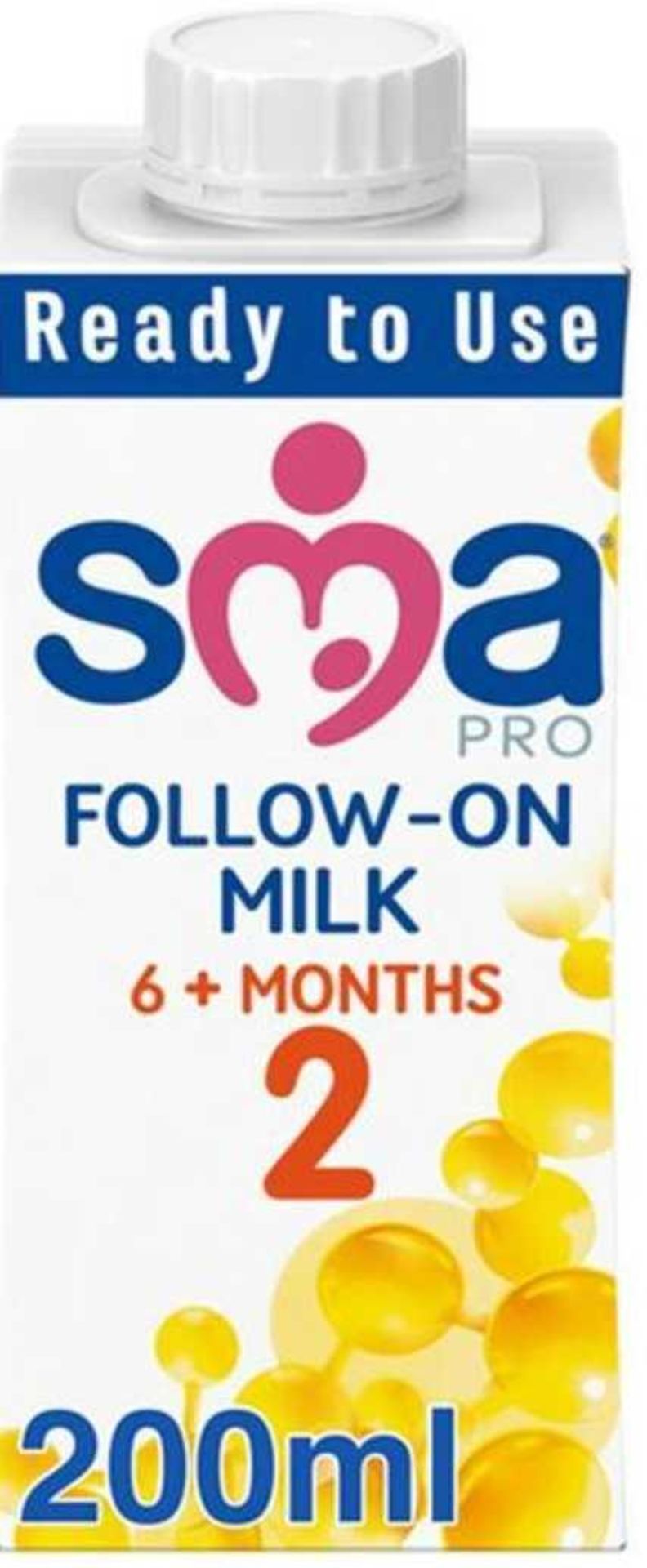 RRP £180 Lot To Contain 18 Packs Of 12 X 200Ml Sma 2 Baby Weaning Diet Milk