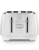 RRP £80 Boxed Delonghi White 4 Slice Toaster