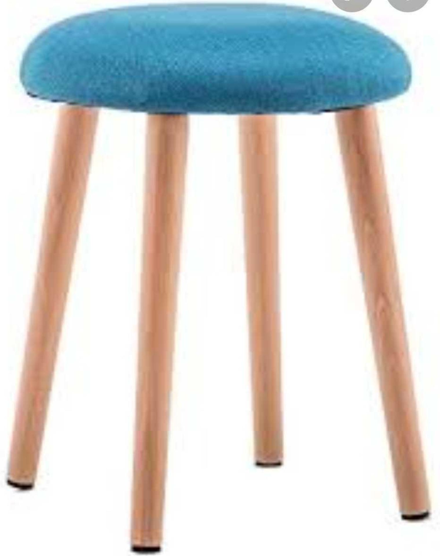 RRP £75 Lot To Contain X3 Amazon Brand - Movian Romade Thin - Stool, Lake Blue