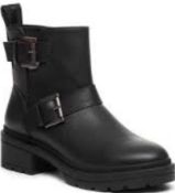 RRP £80 Boxed Pair Of Rocket Dog Size 4 Iloce Black Women's Boots