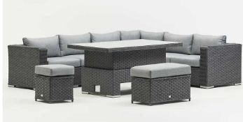 RRP £1200 Boxed Zen Rattan Chakra Rising Corner Day Set Sourced From Amc Furniture