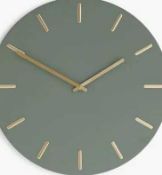 RRP £100 Boxed John Lewis Arne Brass Dial Wall Clock