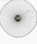 RRP £100 Boxed John Lewis Silver Spindle Wall Clock