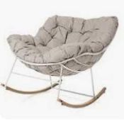 RRP £230 Boxed My Garden Stories Oslo Padded Large Garden Rocking Chair