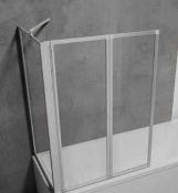 RRP £300 Boxed Schulte Smart L Shape Glass Bifold Bath Screen