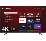 RRP £800 Boxed Rcl Rokutv 65Inch 4Khdr Tv