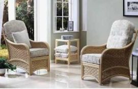 RRP £740 Boxed Angelica 3 Piece Conservatory Sofa Set