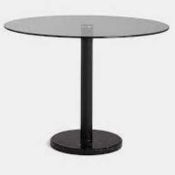 RRP £180 Boxed John Lewis Enzo Black Marble Base 80Cm Dining Table