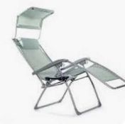 RRP £100 Boxed Valencia Sunlounger With Sunshade And Cup Holder